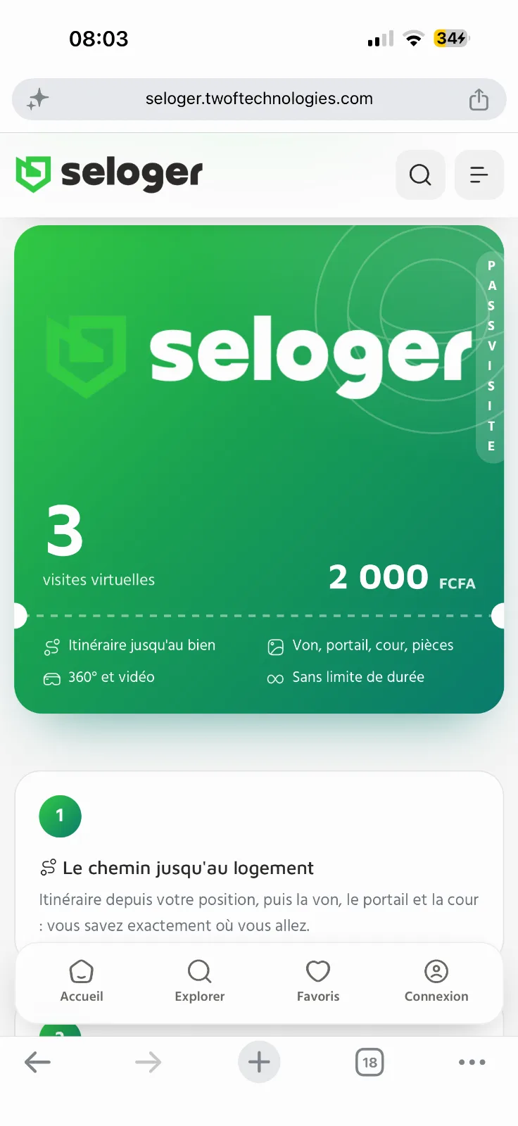 Entrée sedegbe 